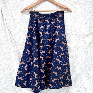 ModCloth Circle Whirl Skirt Aline Dog Print